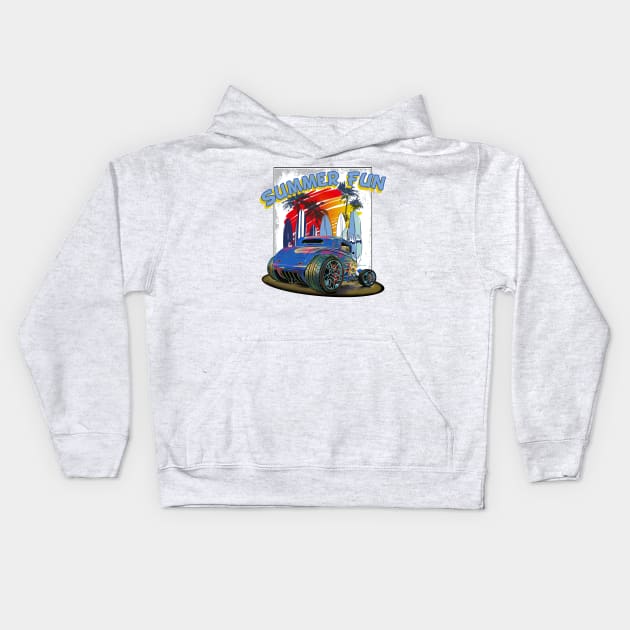 Summer Fun - Hot Rods Kids Hoodie by Wilcox PhotoArt